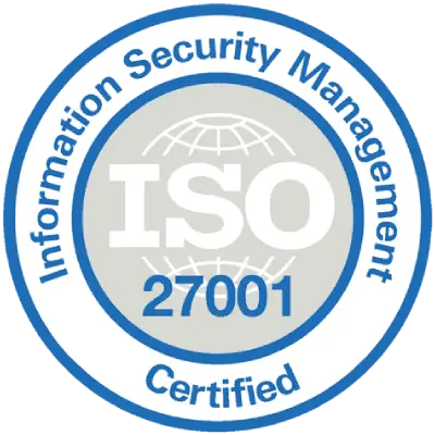 ISO 27001 certificate badge