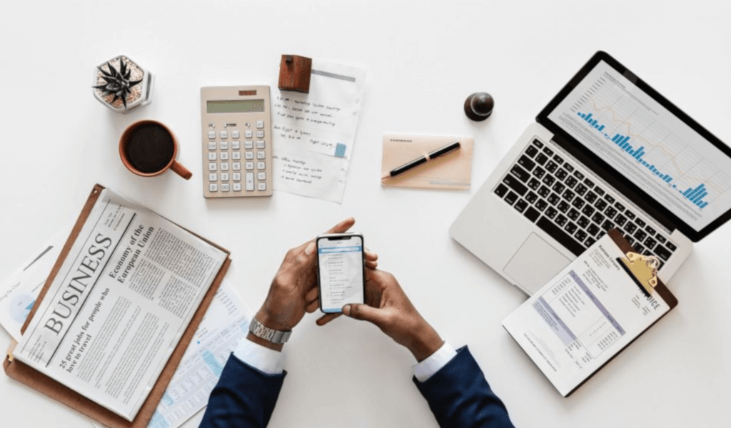 Visual representation of a person working