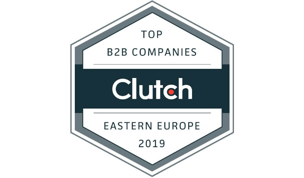 Clutch 2019 Logo - Top B2B Companies Eastern Europe 2019 - RabIT Solutions