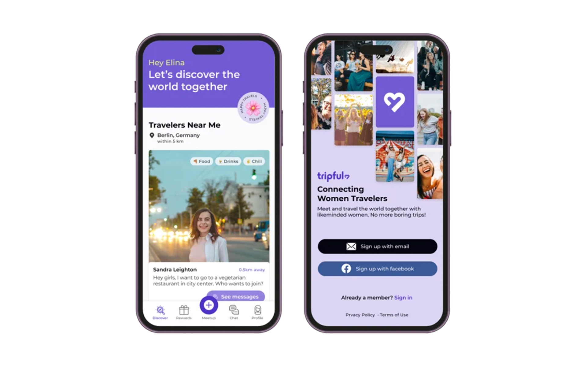 Visual Representation of Tripful iOS Mobile Application