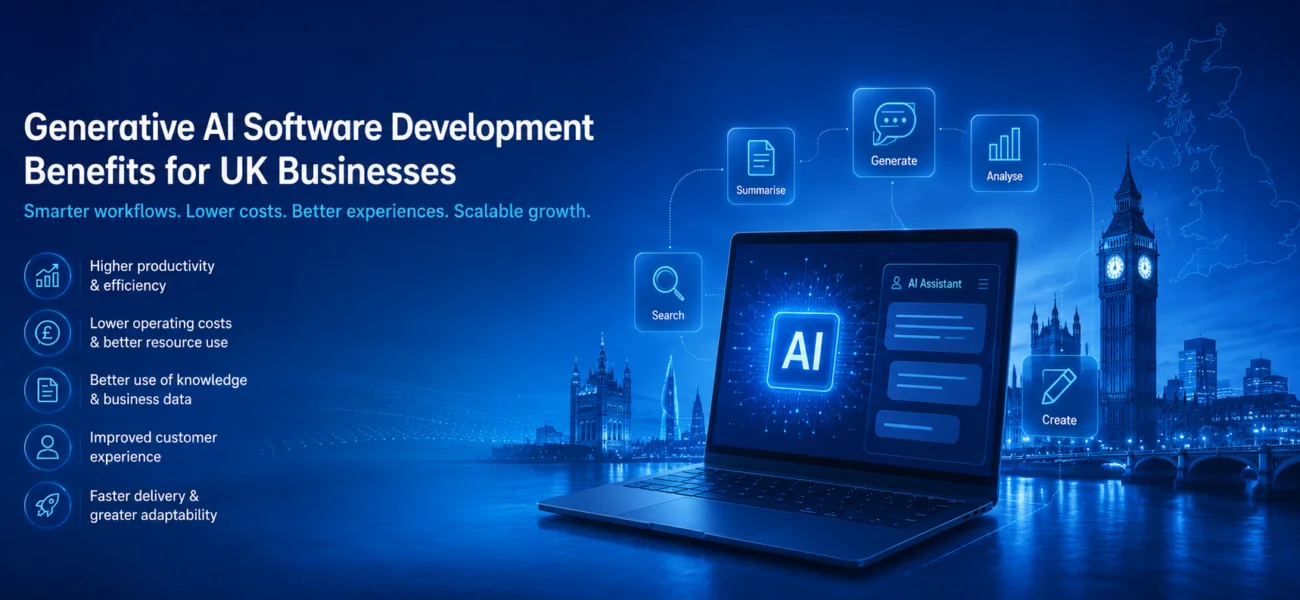 Generative AI Software Development Benefits for UK Businesses